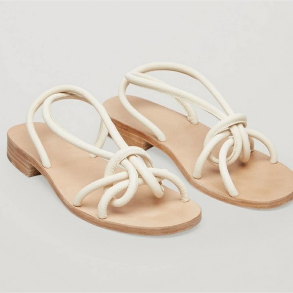 COS Shoes - COS Cream Knotted Strap Sandals
